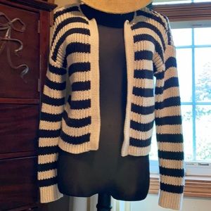 Cropped open front cardi